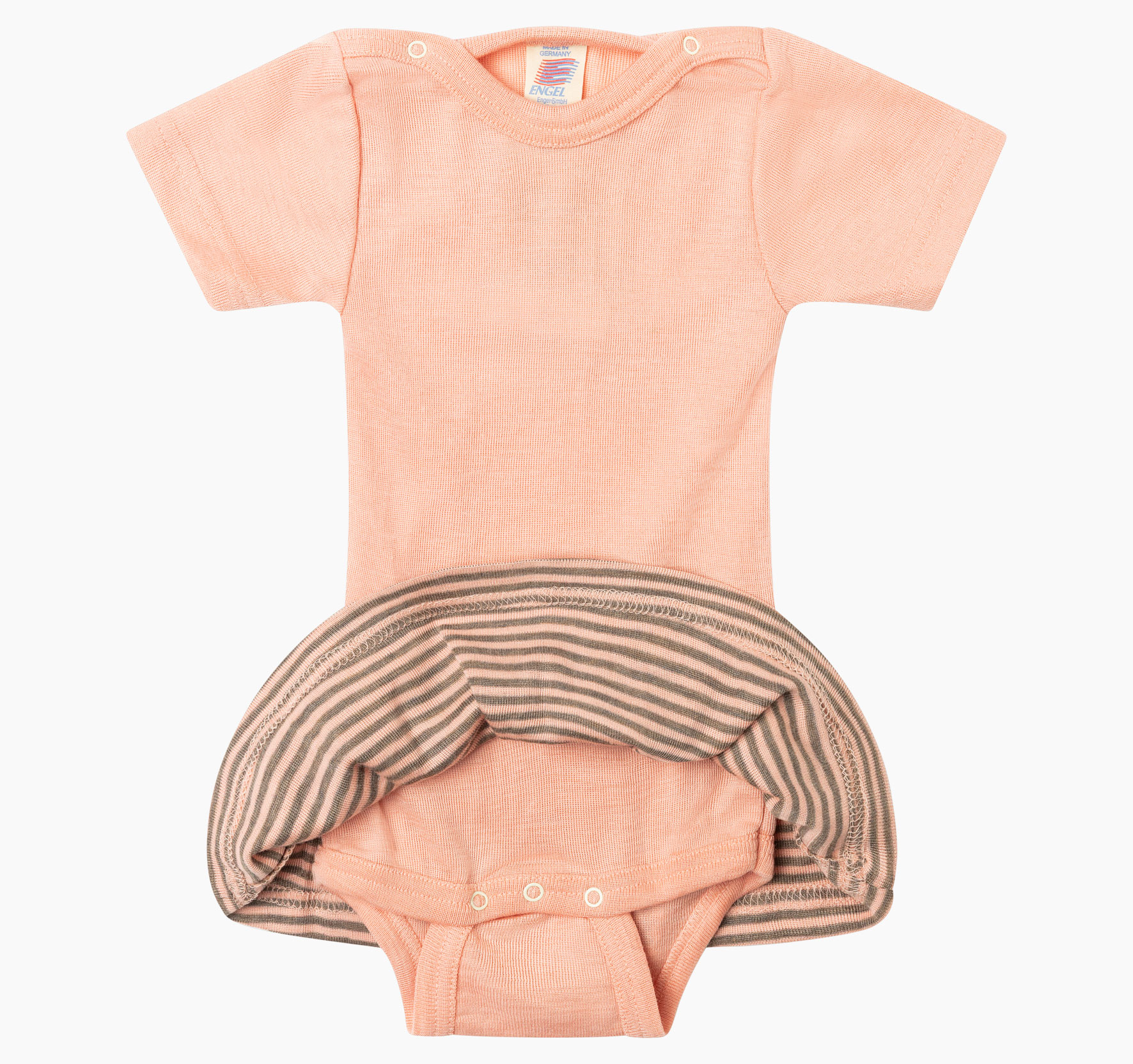Body kurzarm, mit geringeltem Röckchen Baby, GOTS