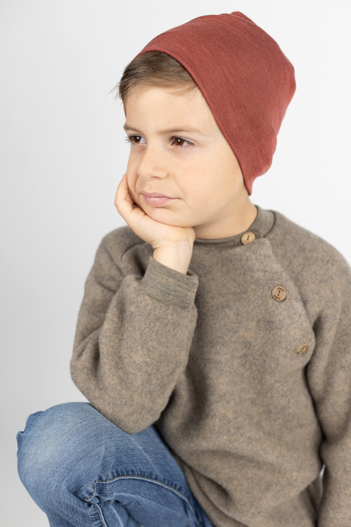 Raglan sweater, with wooden buttons, IVN BEST