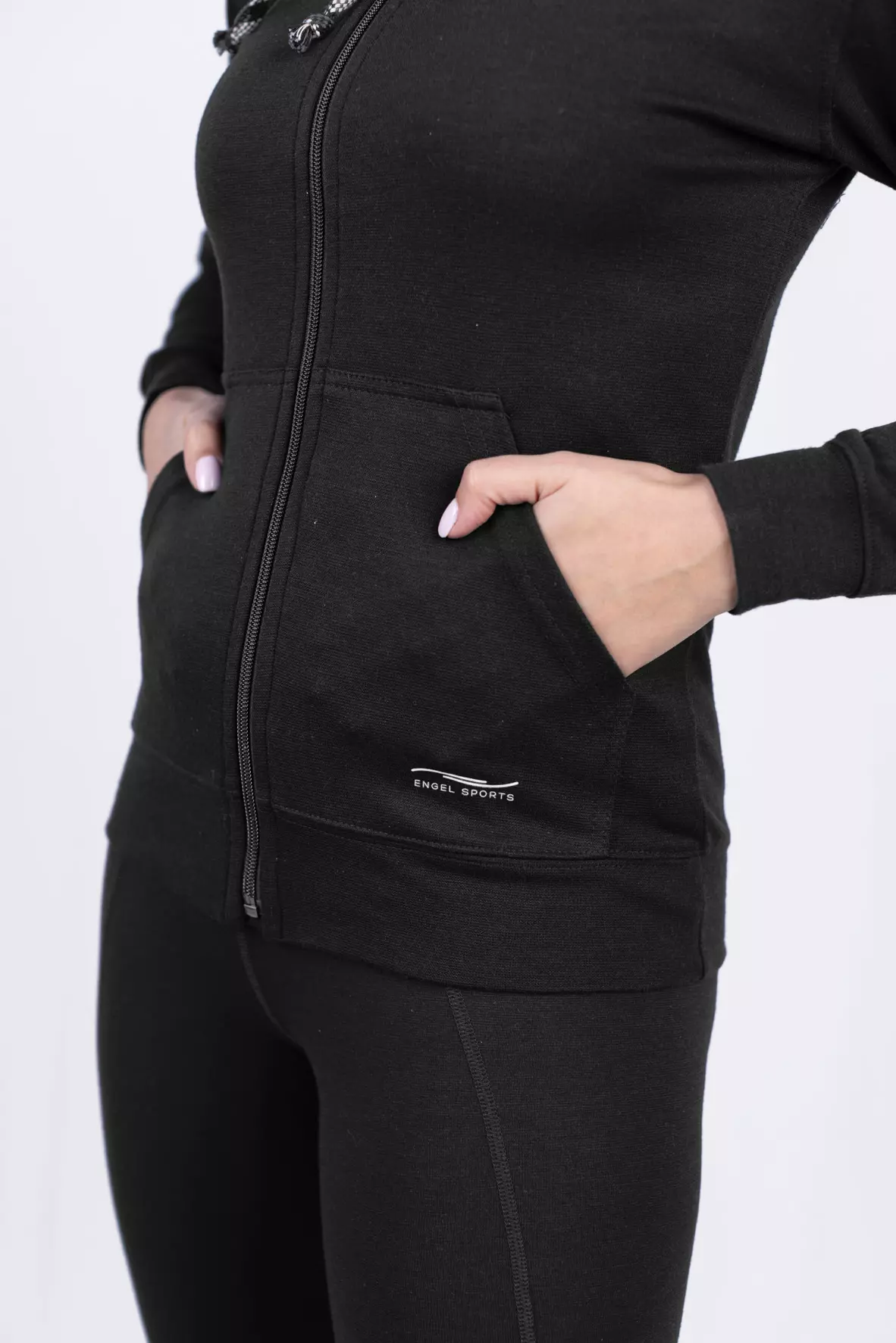 Hooded jacket, interlock