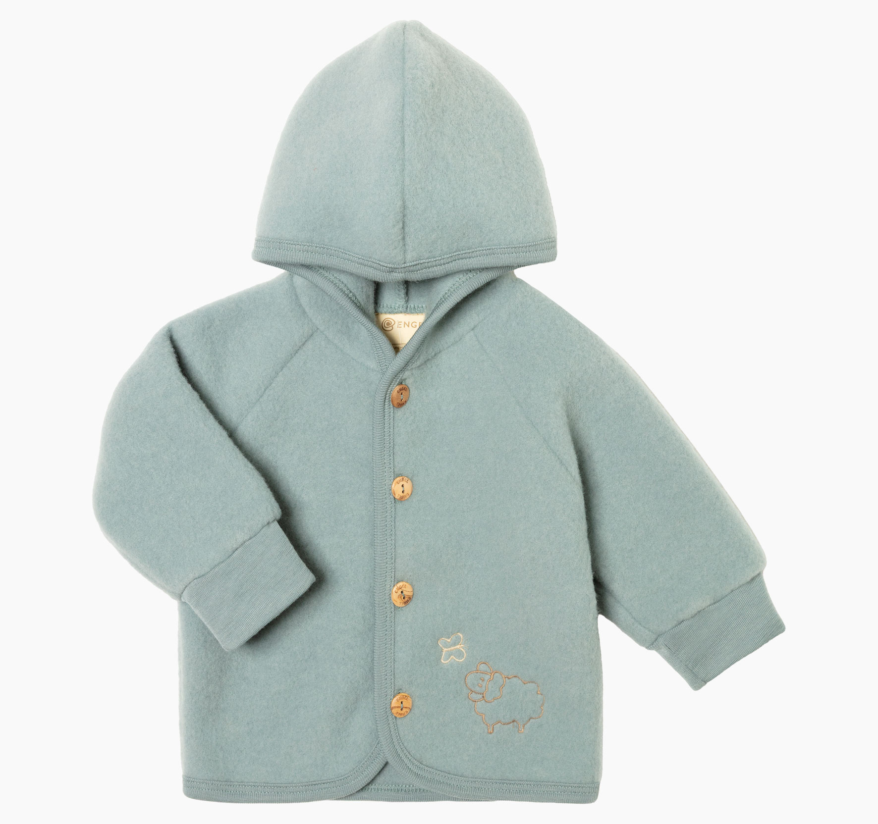 Wollfleece Jacke aus Merinowolle mit Stickerei, IVN BEST