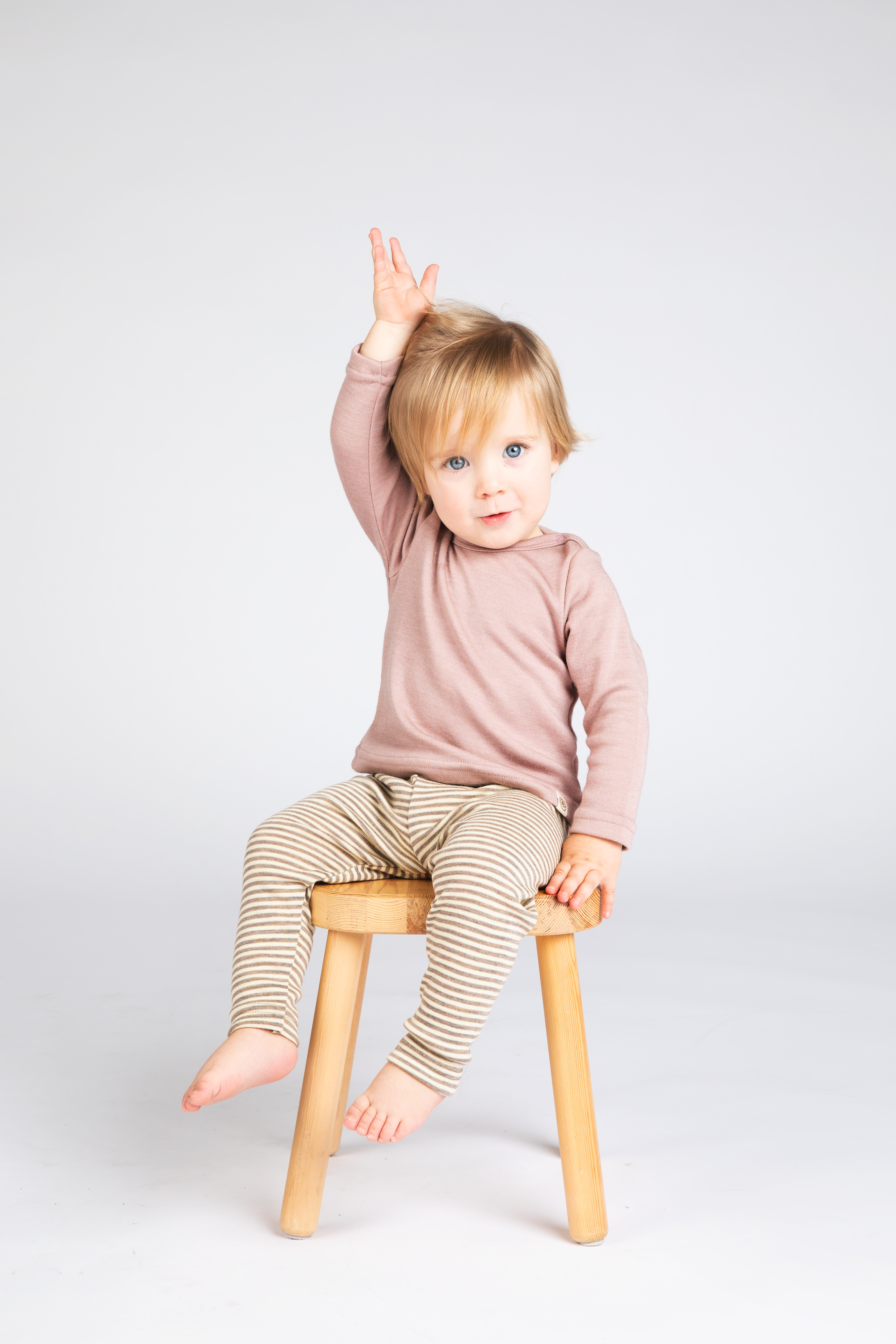 Baby Langarmshirt aus Merinowolle & Seide, GOTS