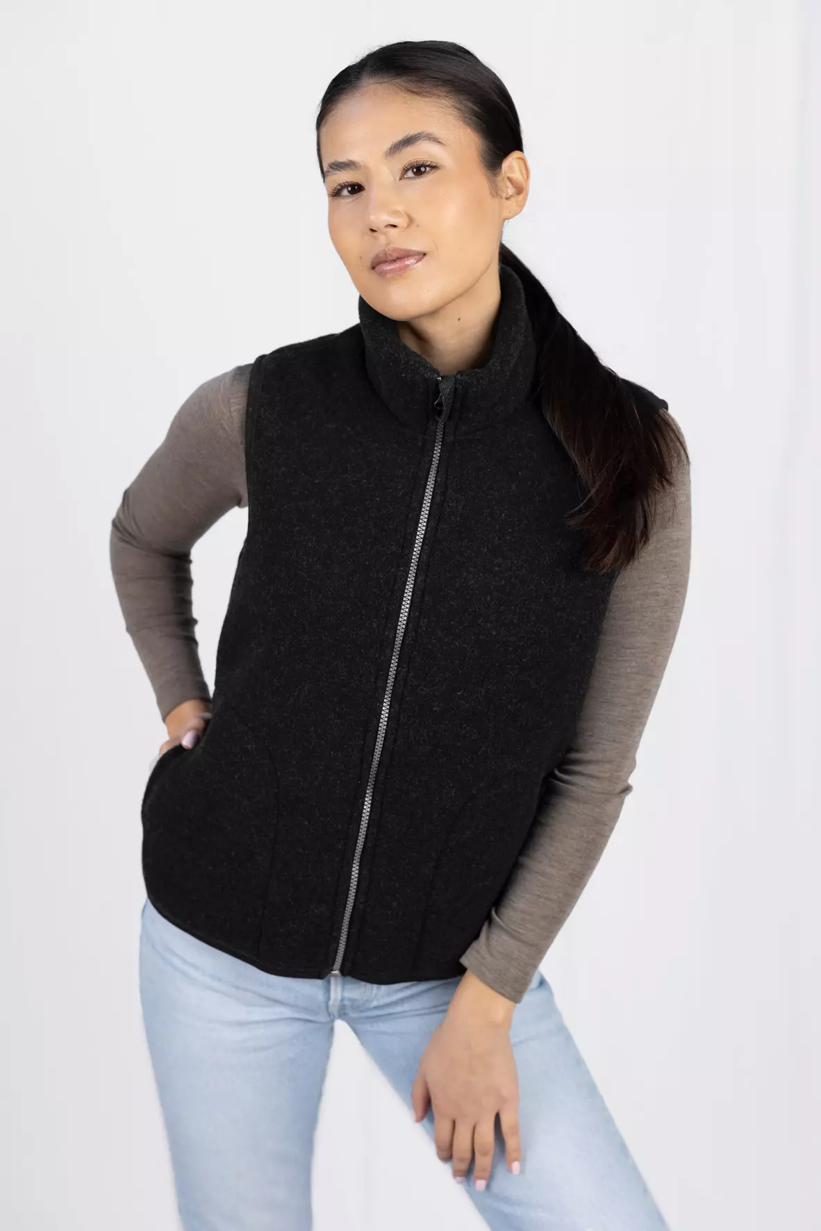584461 schwarz melange