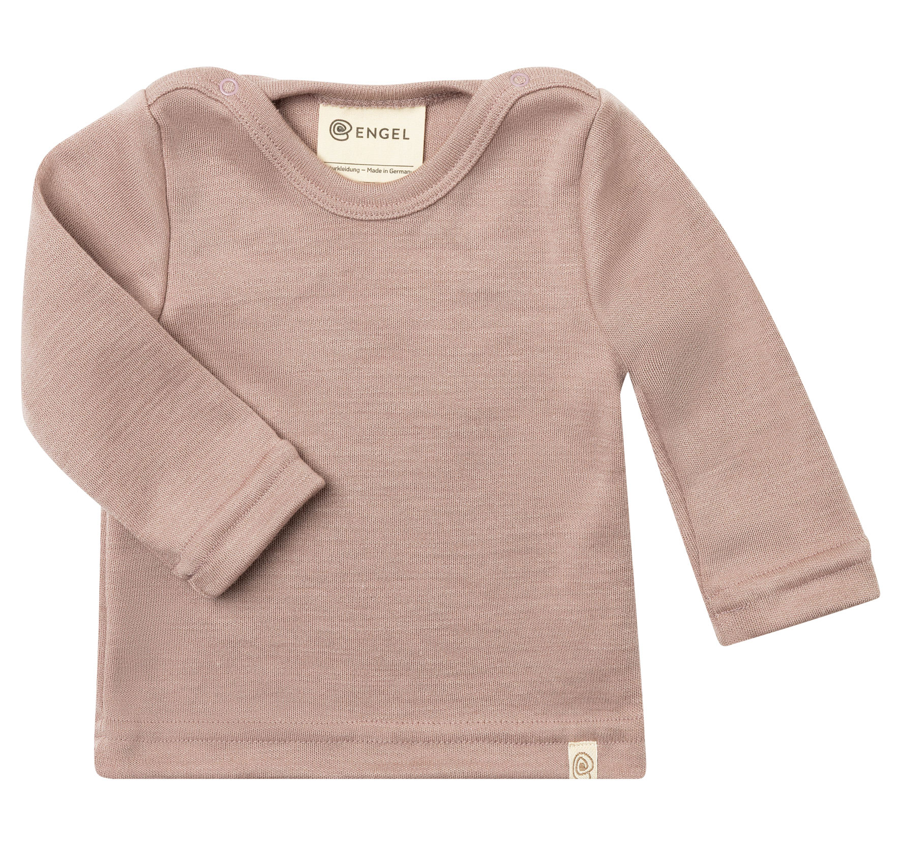 Baby Langarmshirt aus Merinowolle & Seide, GOTS
