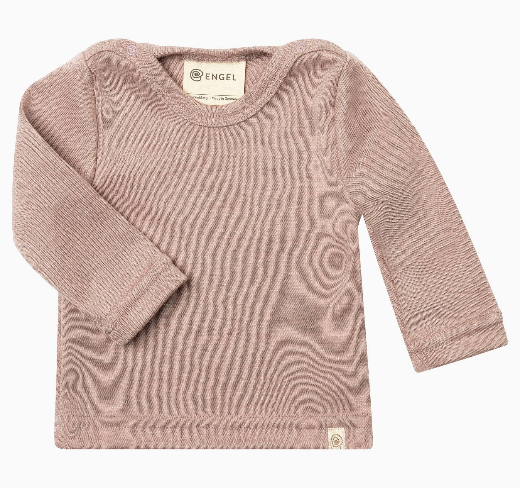 Baby Langarmshirt aus Merinowolle & Seide, GOTS