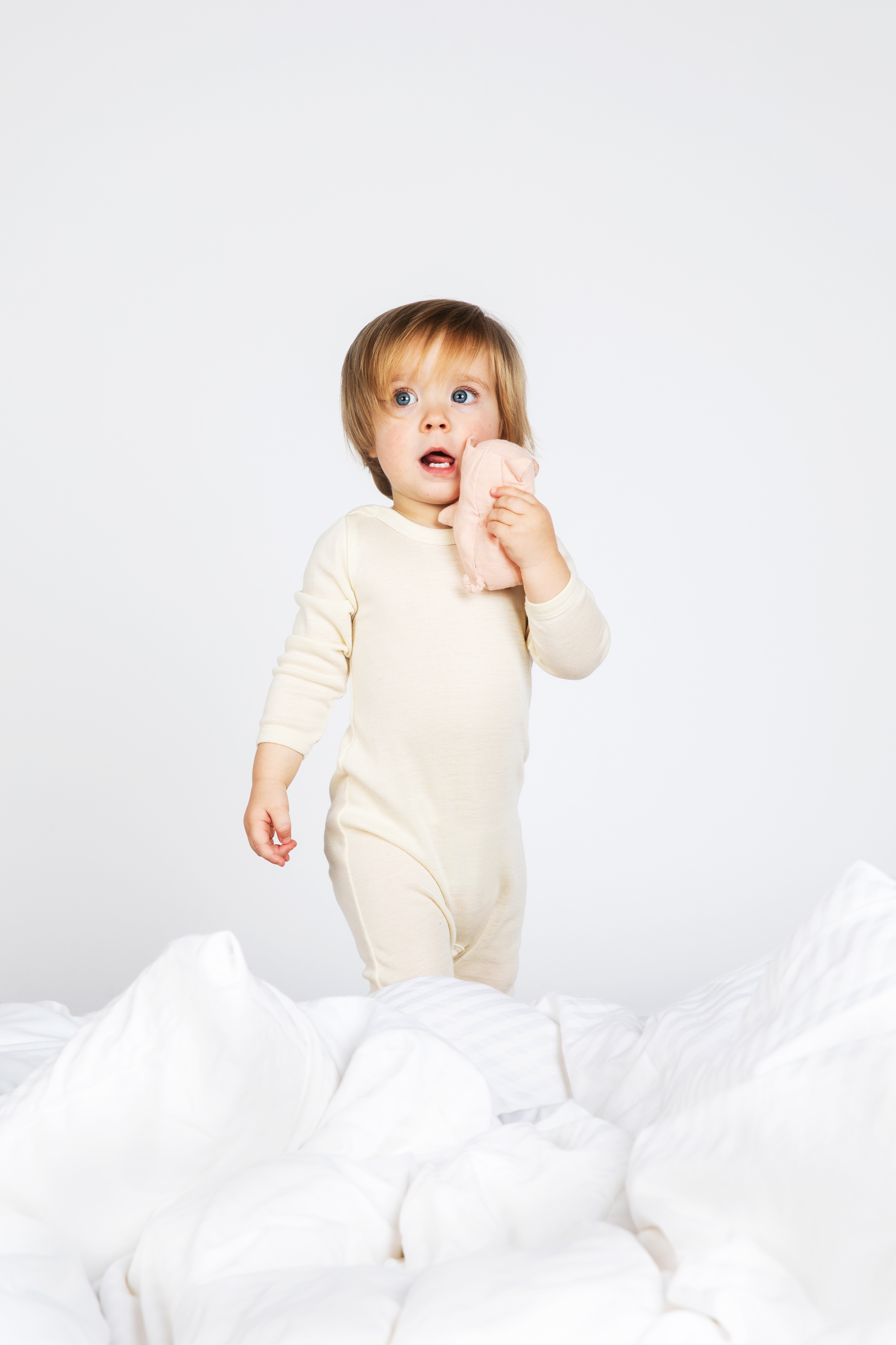 Strampler Baby aus Merinowolle & Seide, GOTS