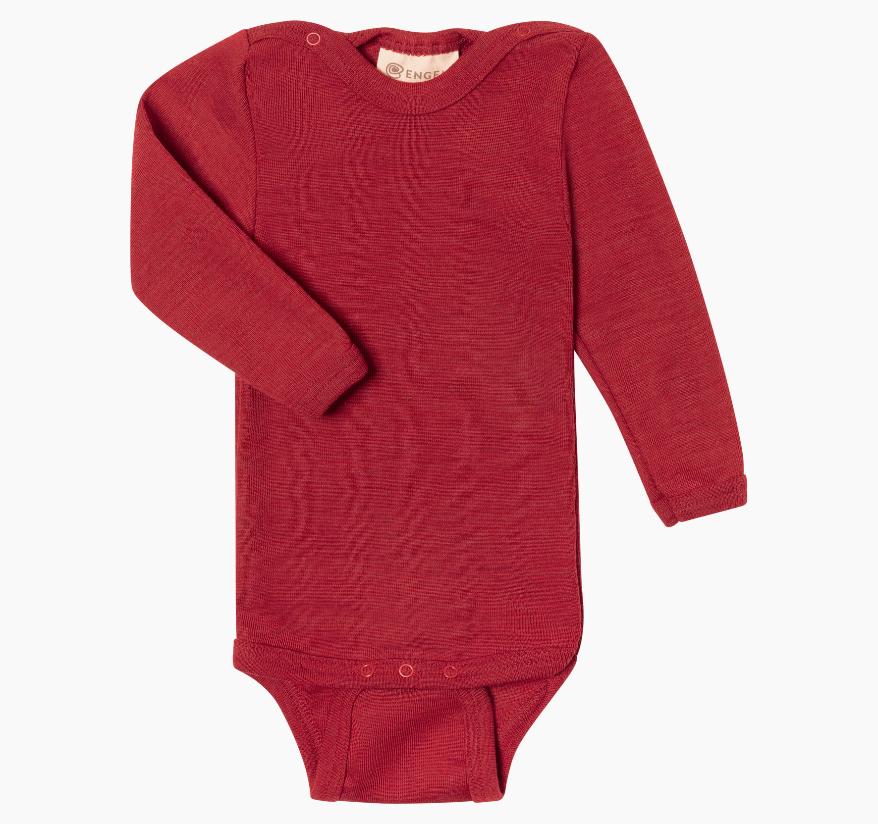 Baby body, long sleeved, with press-studs
