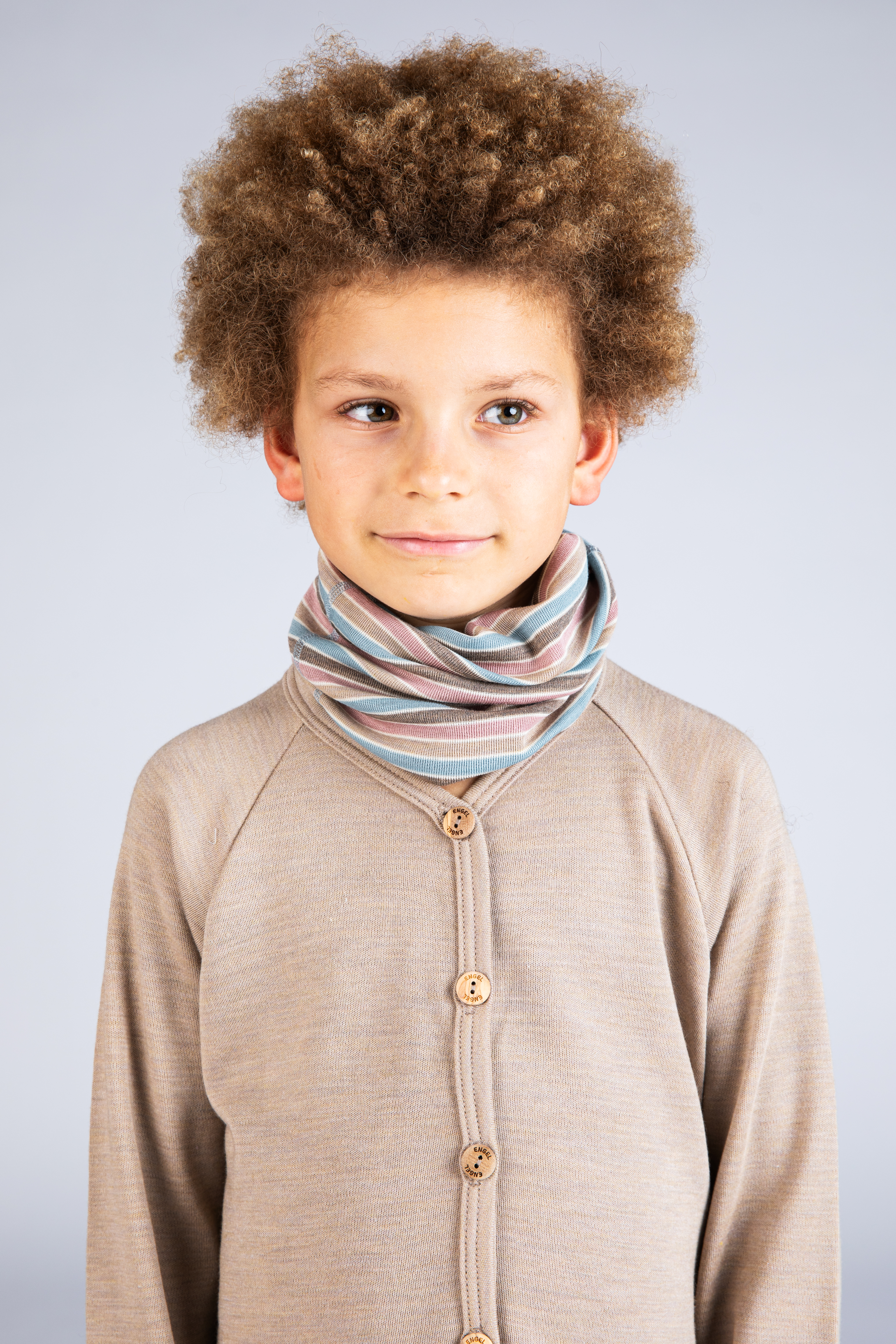 Kids merino wool & silk snood, GOTS