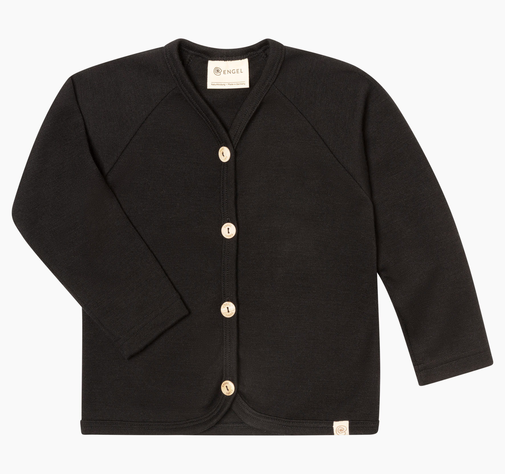 Kinder Cardigan aus Merinowolle & Seide, GOTS