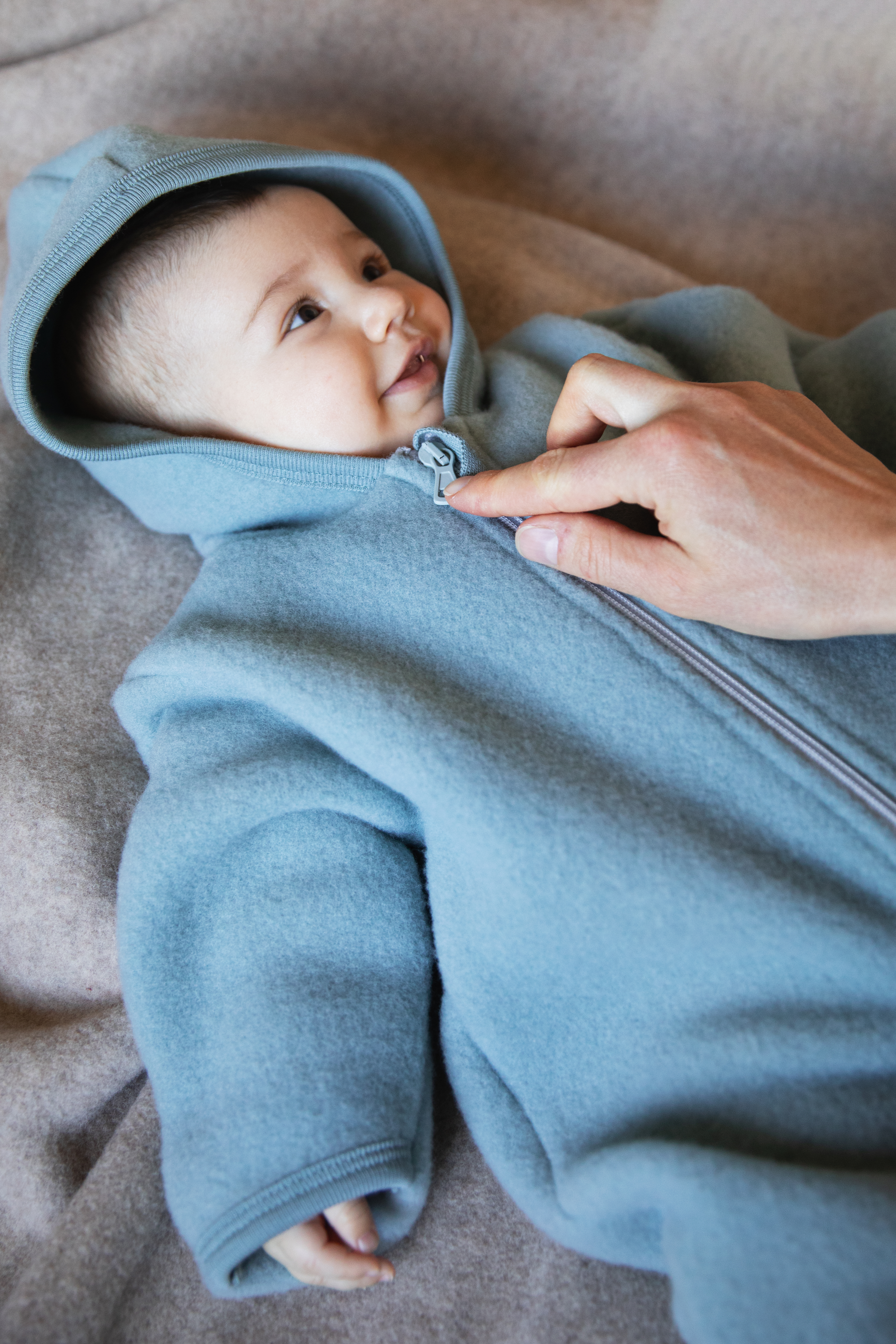 Wool fleece Zip Overall Baby, IVN Best