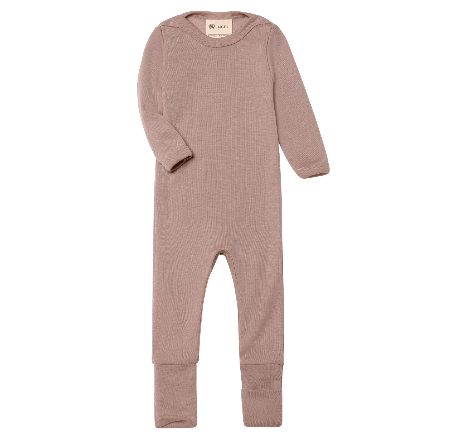 Baby sleep overall, with cuffs, GOTS - dusty rose - 50/56