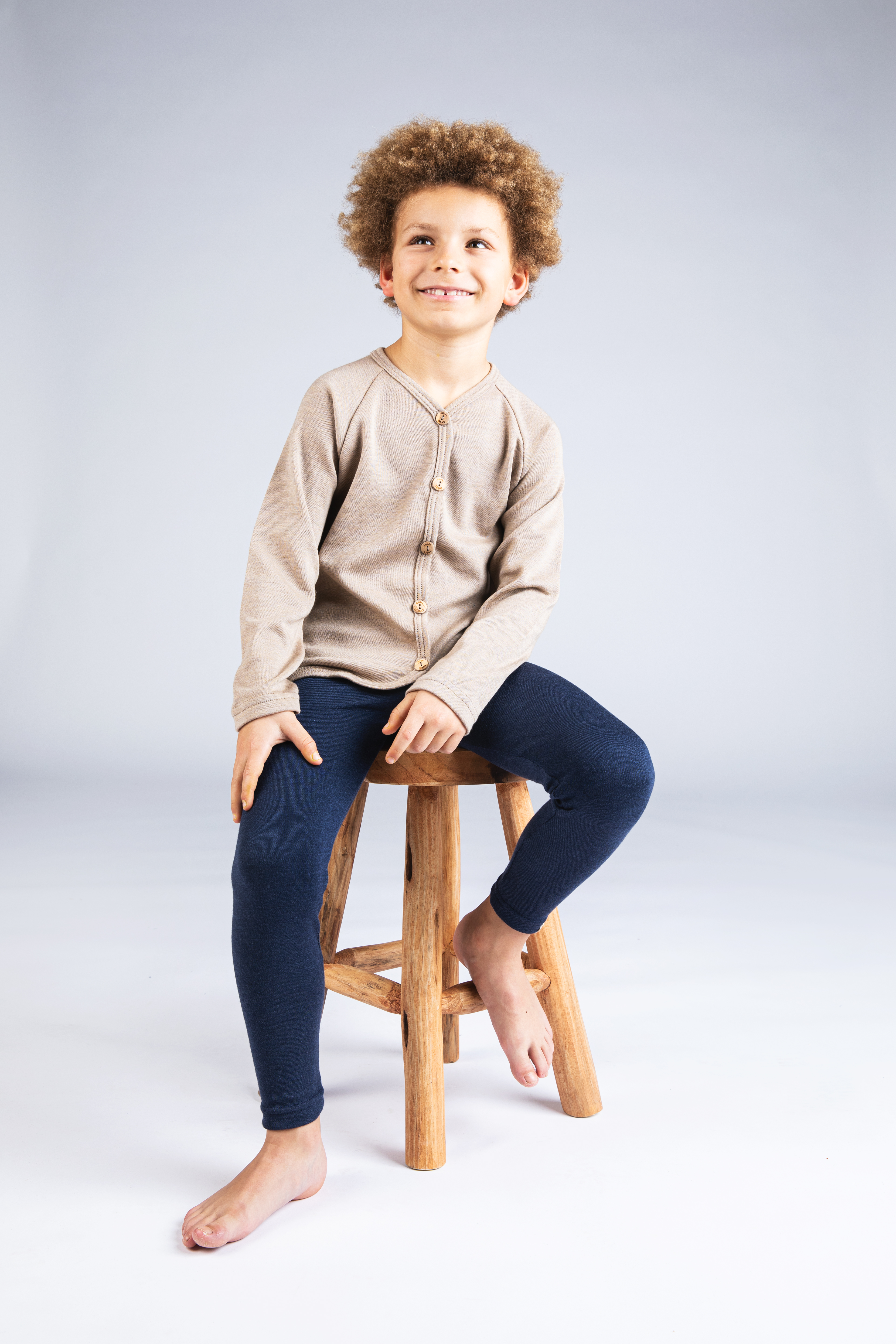Kinder Leggings aus Merinowolle & Seide, GOTS