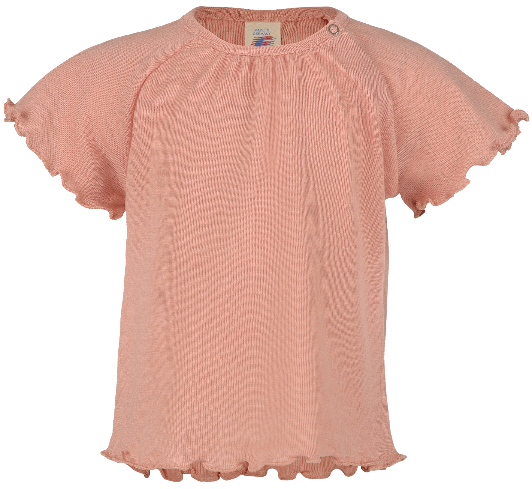 Baby shirt, with ruffled hems