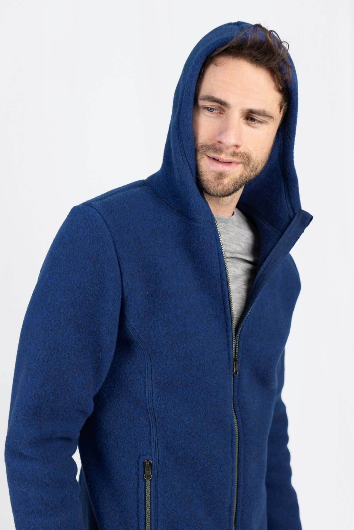 Herren-Kapuzenjacke, tailliert